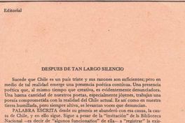 Palabra escrita : revista de poesía : n° 14, mayo 1984