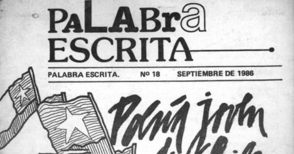 Palabra escrita : revista de poesía : n° 18, septiembre 1986