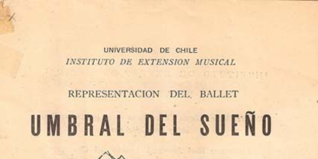 El Umbral del Sueño : Teatro Municipal, miércoles 15 de agosto de 1951