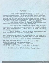 Palabra escrita : revista de poesía : n° 4, febrero 1980