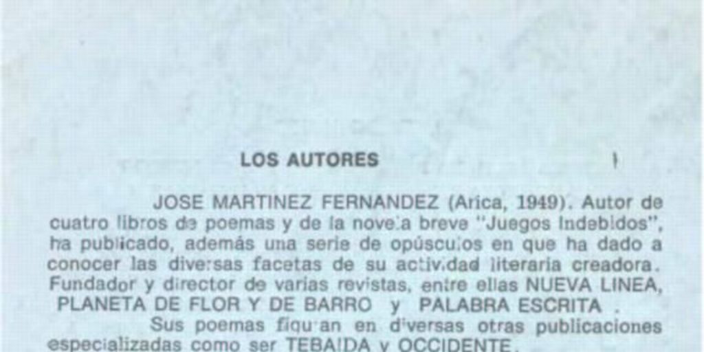 Palabra escrita : revista de poesía : n° 4, febrero 1980