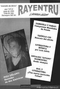 Rayentru : literatura chilena : año 7, n° 15, junio 1999