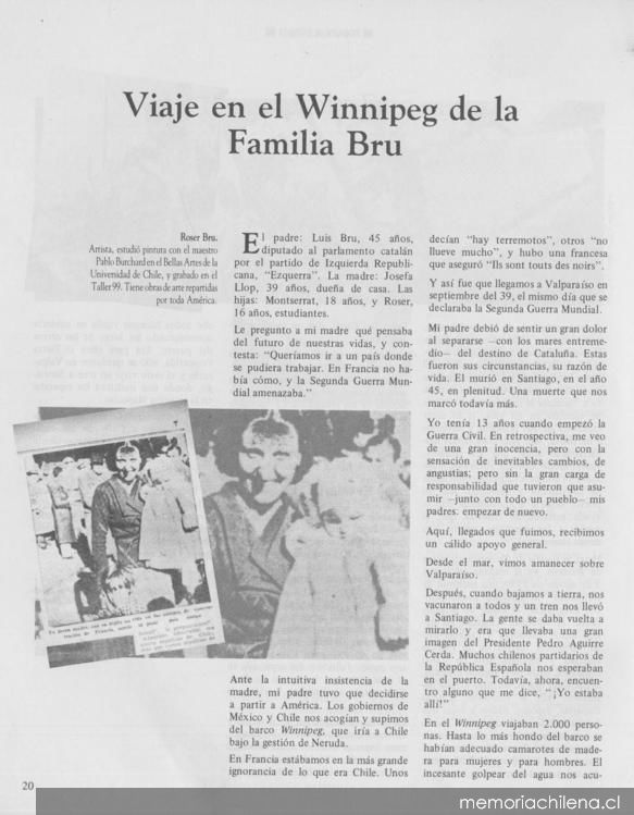 Viaje en el Winnipeg de la familia Bru