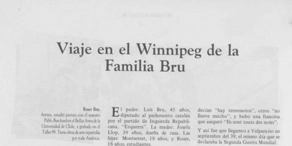 Viaje en el Winnipeg de la familia Bru