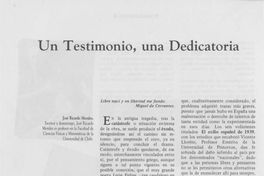 Un testimonio, una dedicatoria
