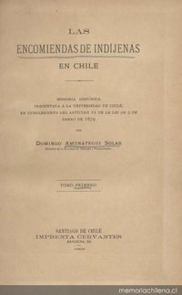 Las encomiendas indígenas en Chile