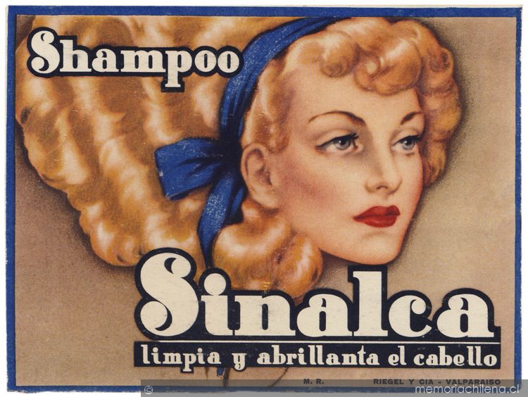 Sinalca: marca de shampoo inscrita por Riegel y Cia. Valparaíso, 1939