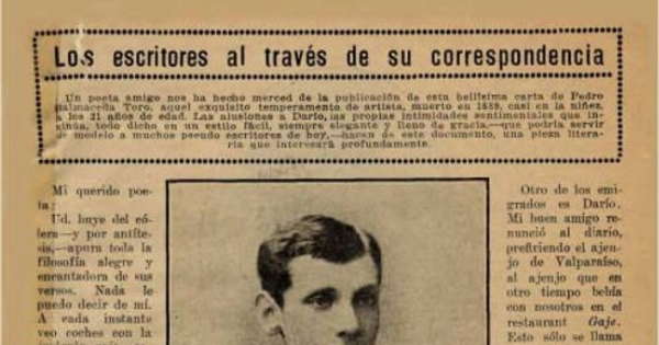 Los escritores al través de su correspondencia