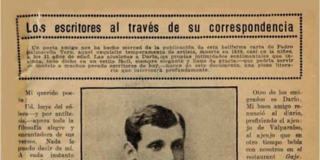 Los escritores al través de su correspondencia