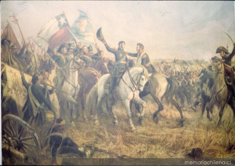 Abrazo de Maipú, 1818
