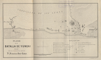 Plano de la Batalla de Yungai, enero de 1839