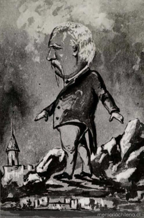 Caricatura de don Benjamín Vicuña Mackenna, 1831-1886