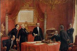 Balmaceda preside el Consejo de Ministros el 7 de enero de 1891 en La Moneda