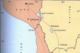 Mapa de la ruta de don Diego de Almagro a Chile
