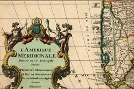 Detalle de Chile en el mapa de la América Meridional del Atlas maior