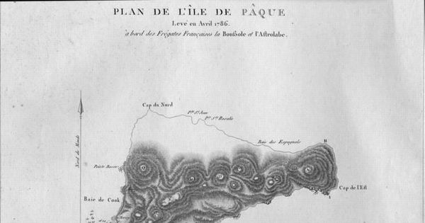 Plan de L Ile de Paque : levé en avril 1786 : a bord des fregates francaises La Boubole et L Aftrolabe