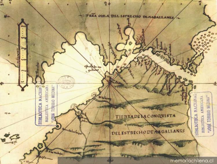 Mapa del Estrecho de Magallanes, 1540