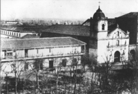 Vista de la capilla del Instituto Nacional en San Diego y Estación de Sangre, 1859