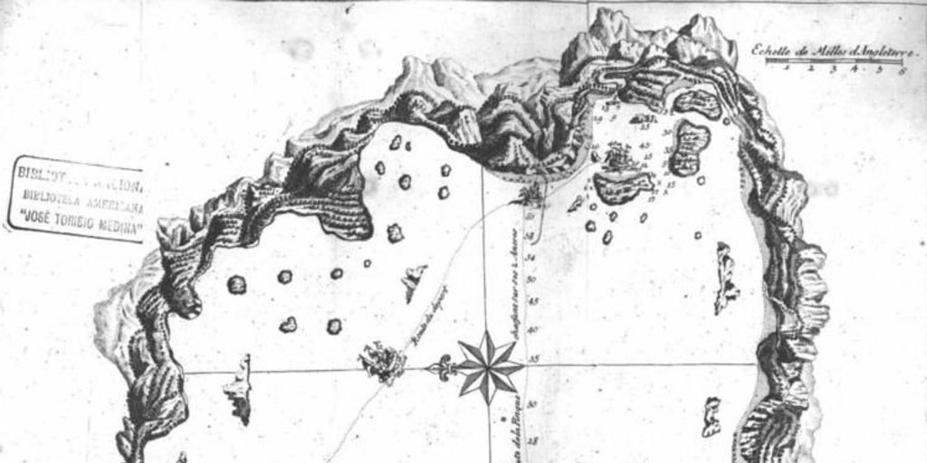 Plan de une Baye de la Cote du Chili, decouverte ...en 1741
