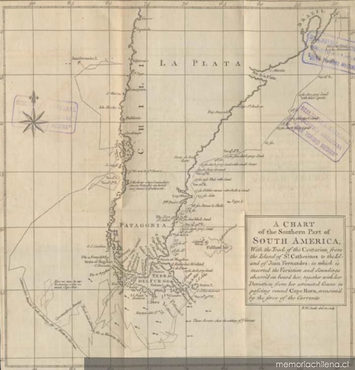 Mapa de América del Sur, ca. 1740