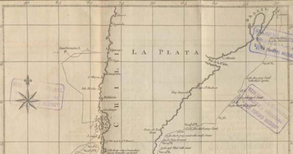 Mapa de América del Sur, ca. 1740