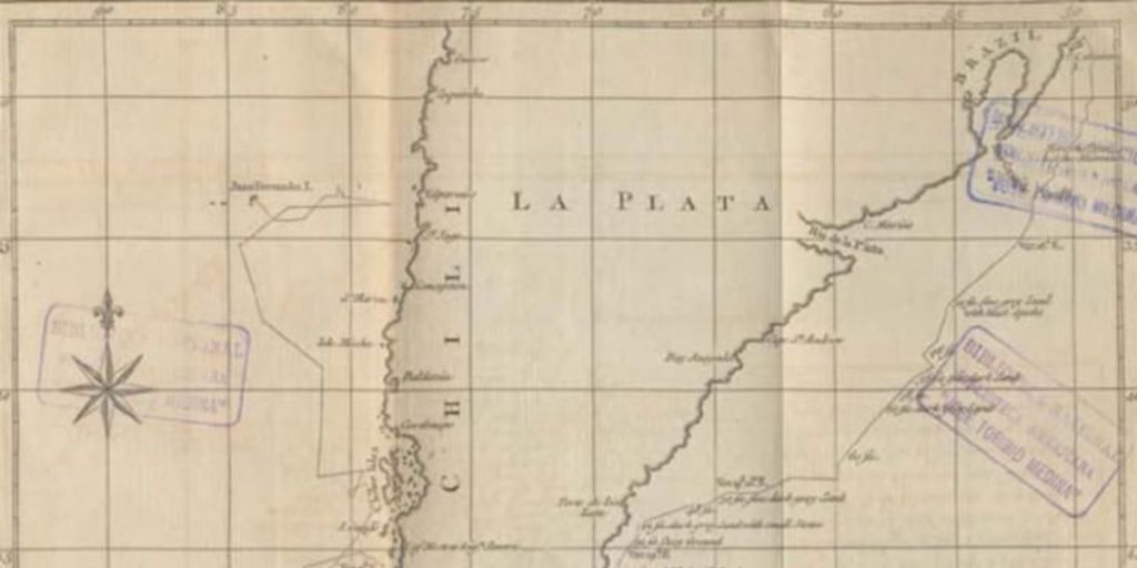 Mapa de América del Sur, ca. 1740