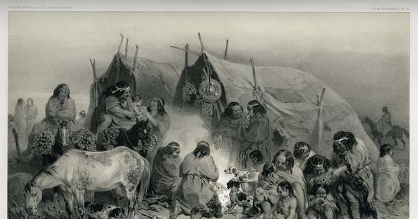 Grupo de indios patagones, 1838