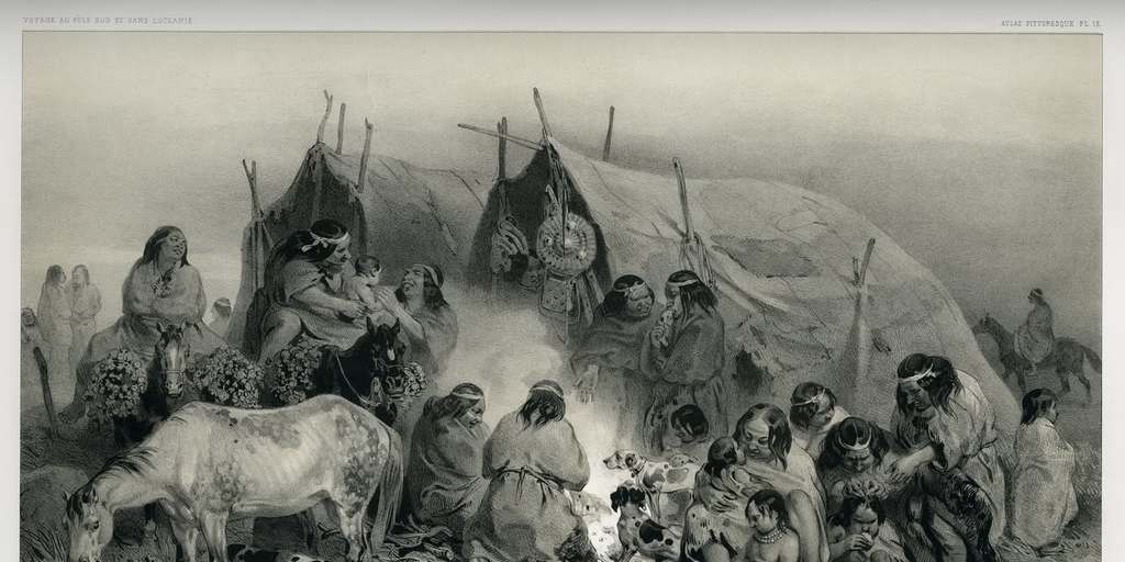 Grupo de indios patagones, 1838