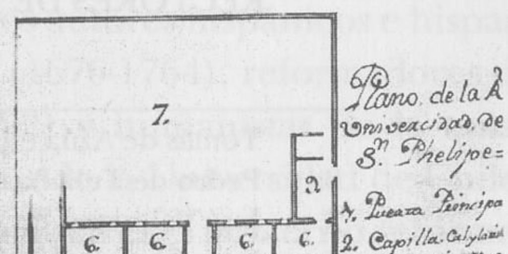 Plano de la Real Universidad de Sn Phelipe