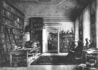 Alexander von Humboldt en su biblioteca