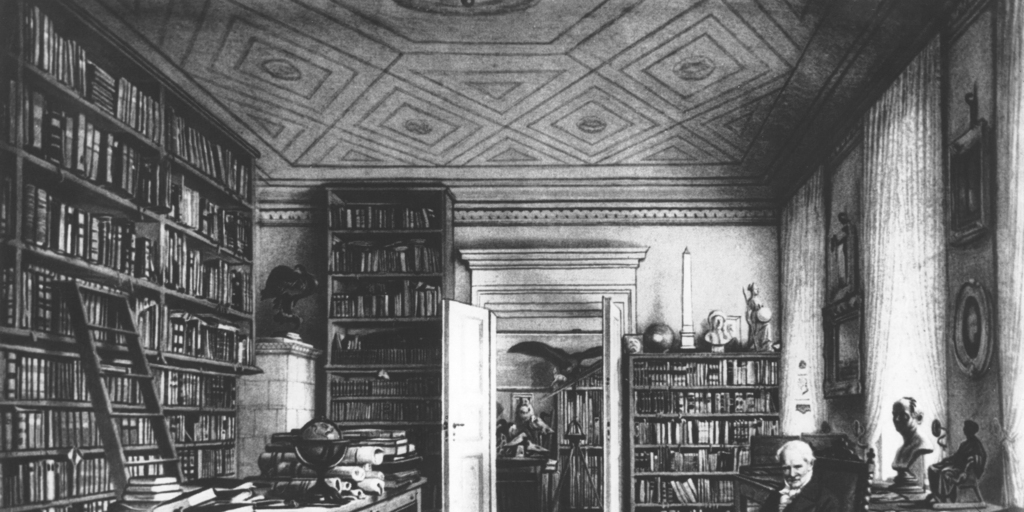 Alexander von Humboldt en su biblioteca