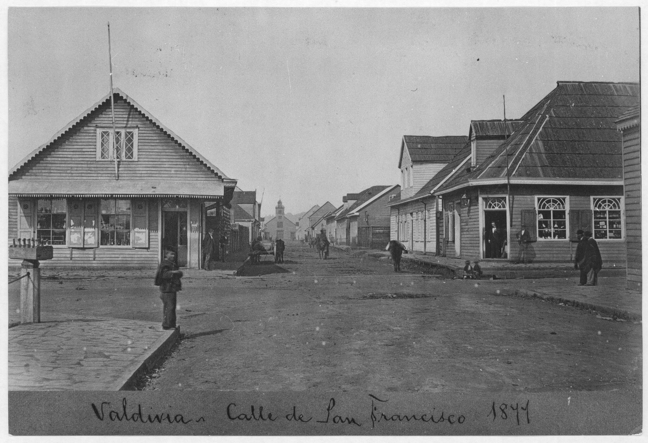 Calle San Francisco. Valdivia, 1876