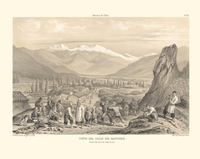 Vista del valle del Mapocho. Sacada del Cerro Santa Lucia