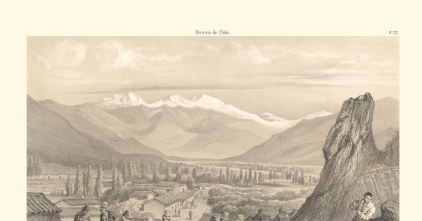 Vista del valle del Mapocho. Sacada del Cerro Santa Lucia