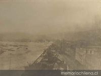 Temporal en la bahía de Valparaíso