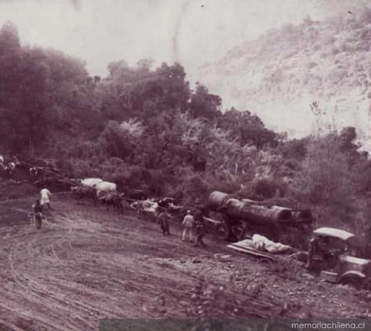 Transporte de equipo a la mina El Teniente