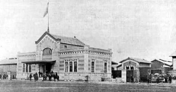Aduana de Arica después de la captura de la ciudad, 1880