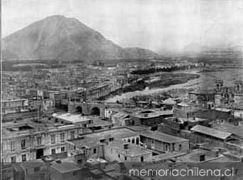 Lima durante la ocupación chilena, vista desde el cerro San Cristóbal, 1881