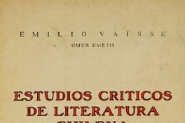 Estudios críticos de literatura chilena