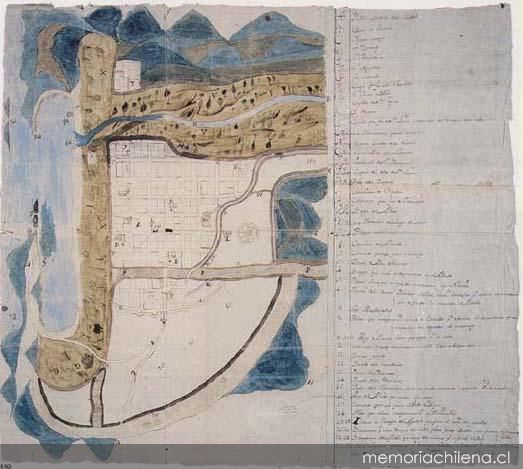 Plano de La Serena en 1767