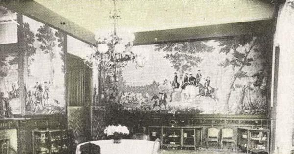Palacio de la señora Blanca Vergara de Errázuriz, el comedor de los gobelinos