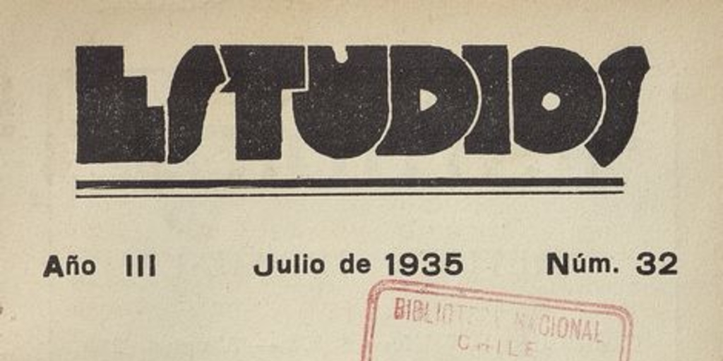 Estudios: número 32, julio de 1935