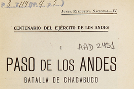Paso de los Andes: Batalla de Chacabuco; Documentos sobre la organización del Ejército de los Andes en Mendoza