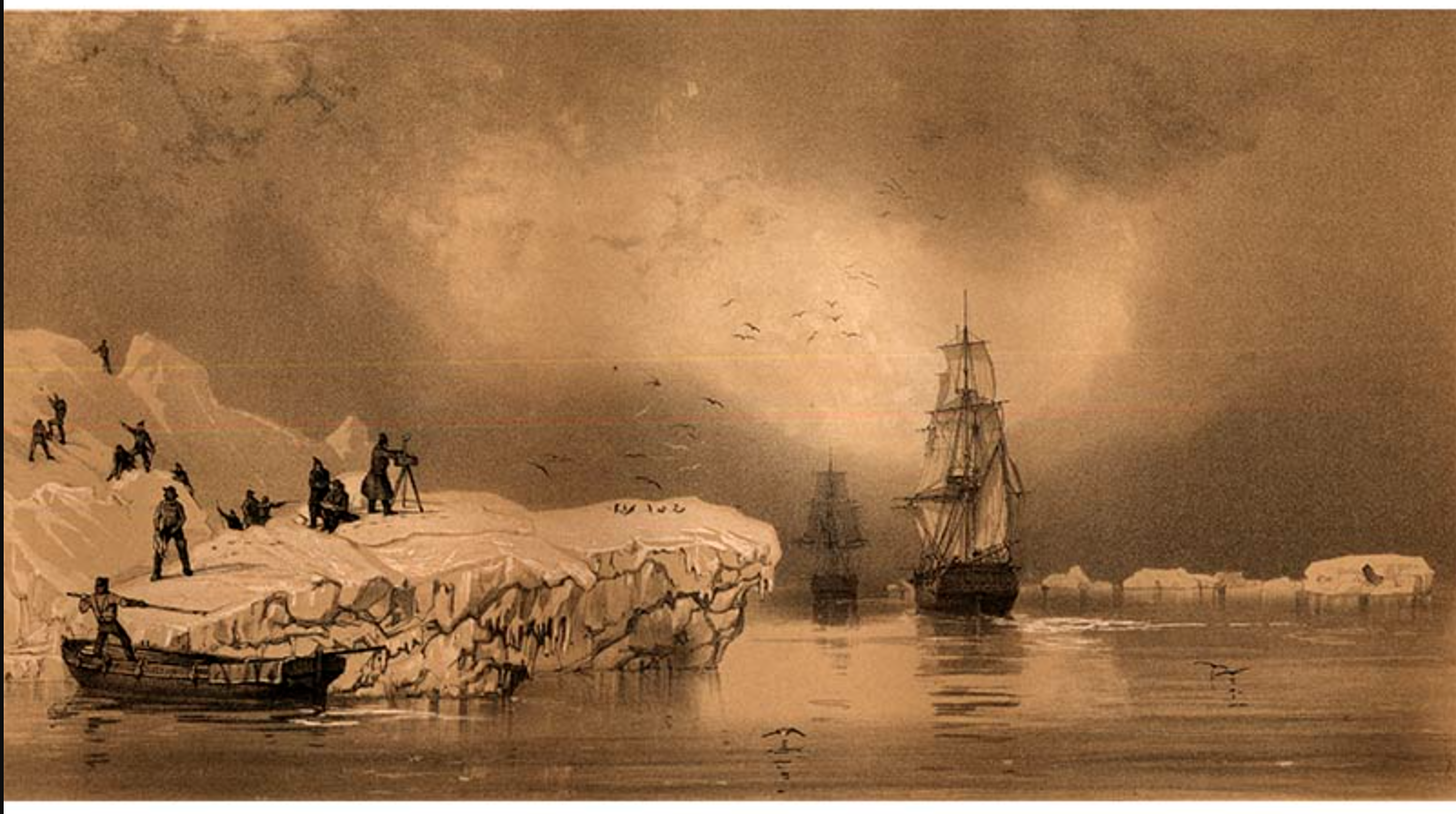 Desembarco en una isla de hielo, 23 de enero de 1838 / Jules Sebastian Cesar Dumont d'Urville Desembarco en una isla de hielo, 23 de enero de 1838 / Jules Sebastian Cesar Dumont d'Urville