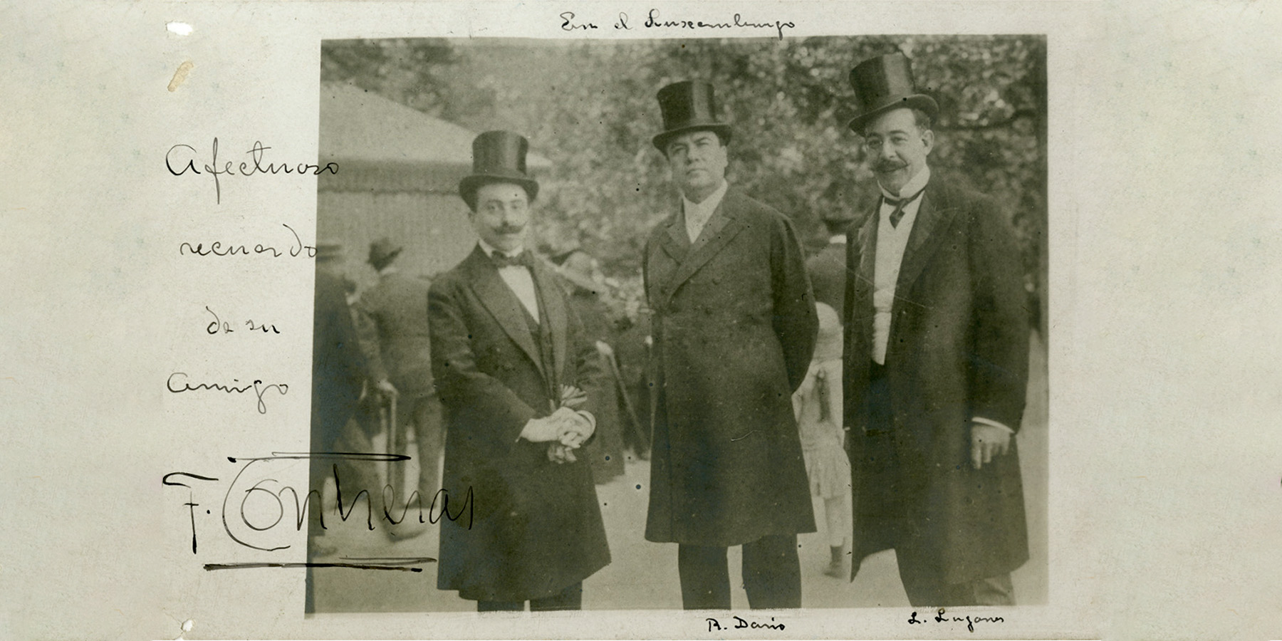 Rubén Darío, Francisco Contreras y Leopoldo Lugones en Luxemburgo Rubén Darío, Francisco Contreras y Leopoldo Lugones en Luxemburgo