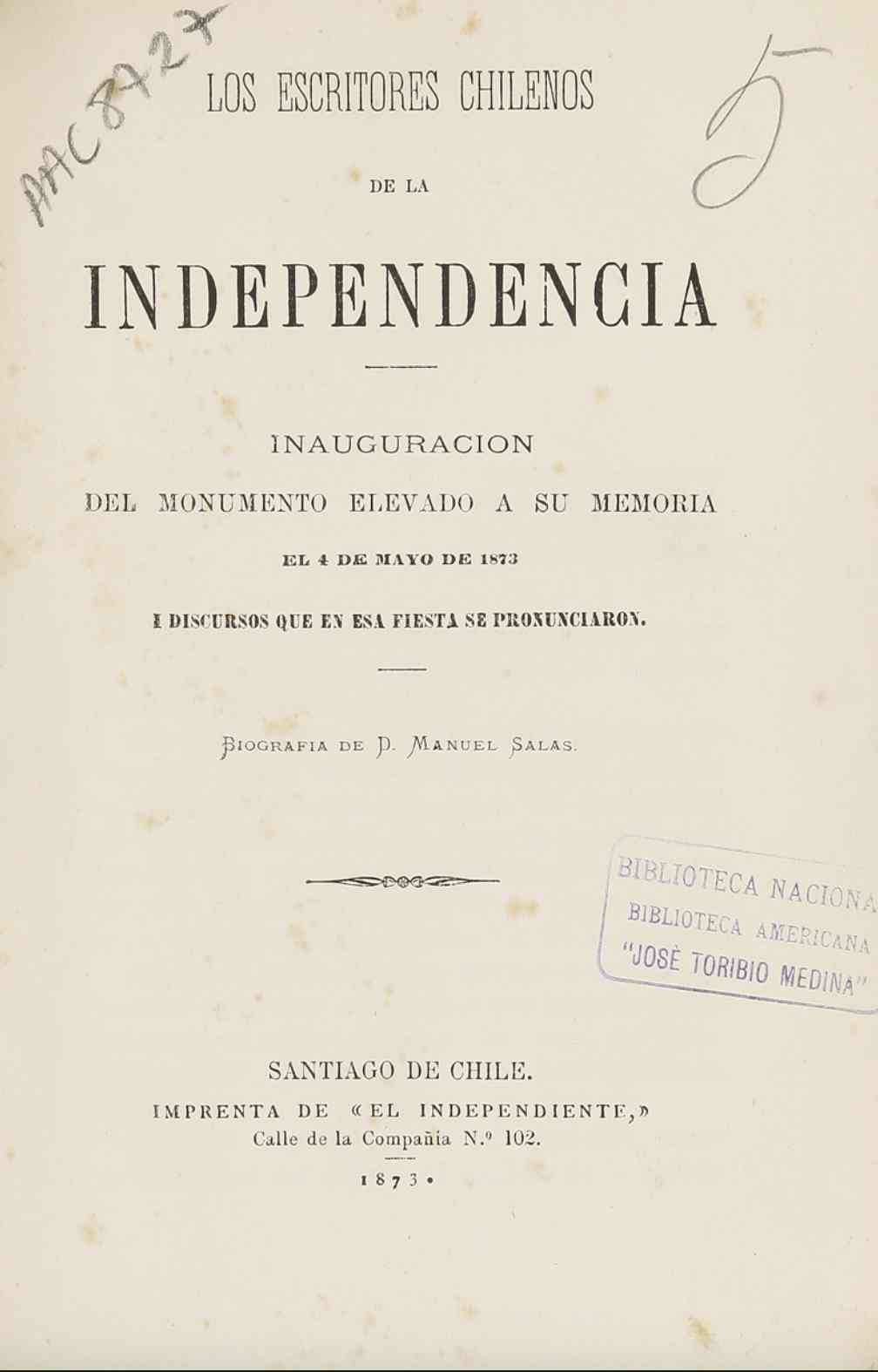 Escritos de Don Manuel de Salas y documentos relativos a él y a su familia. Tomo I Escritos de Don Manuel de Salas y documentos relativos a él y a su familia. Tomo I