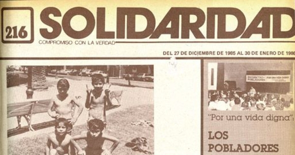 Solidaridad : n° 216-237, enero-diciembre de 1986